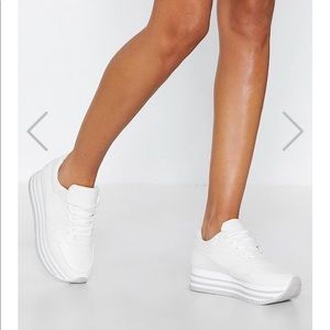 Faux Leather Platform Sneaker